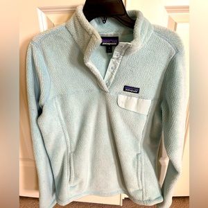 Mint green fleece Patagonia quarter button